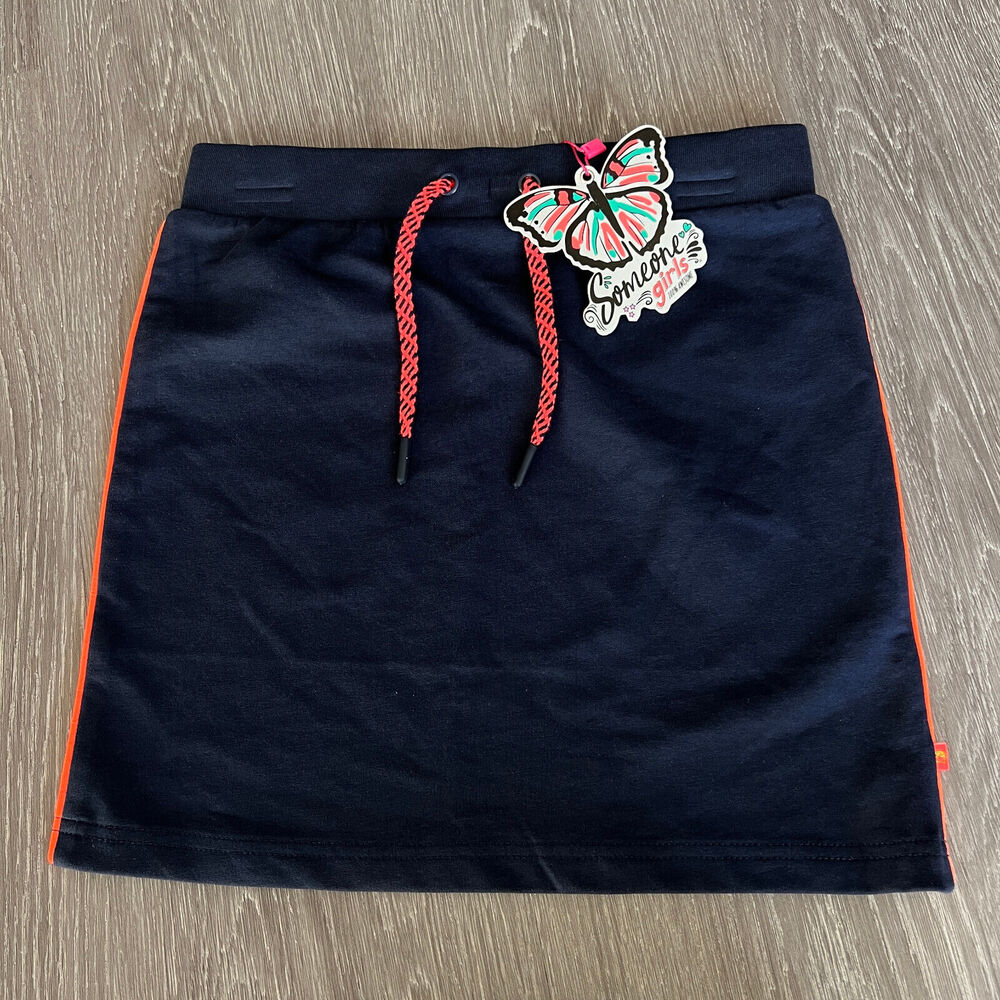 Someone Kids Skirt Girls 9 Years Blue With Orange Strips Short